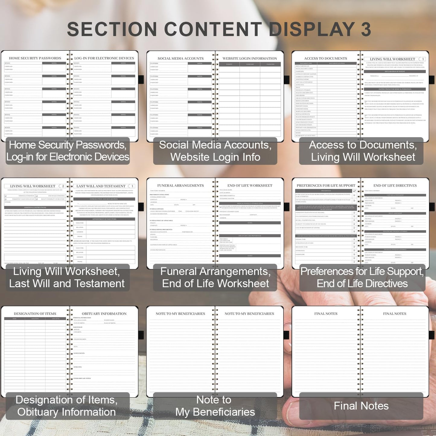 DREGENO:  End of Life Planner – Estate Planning & Important Information Organizer | Final Wishes & Legacy Workbook